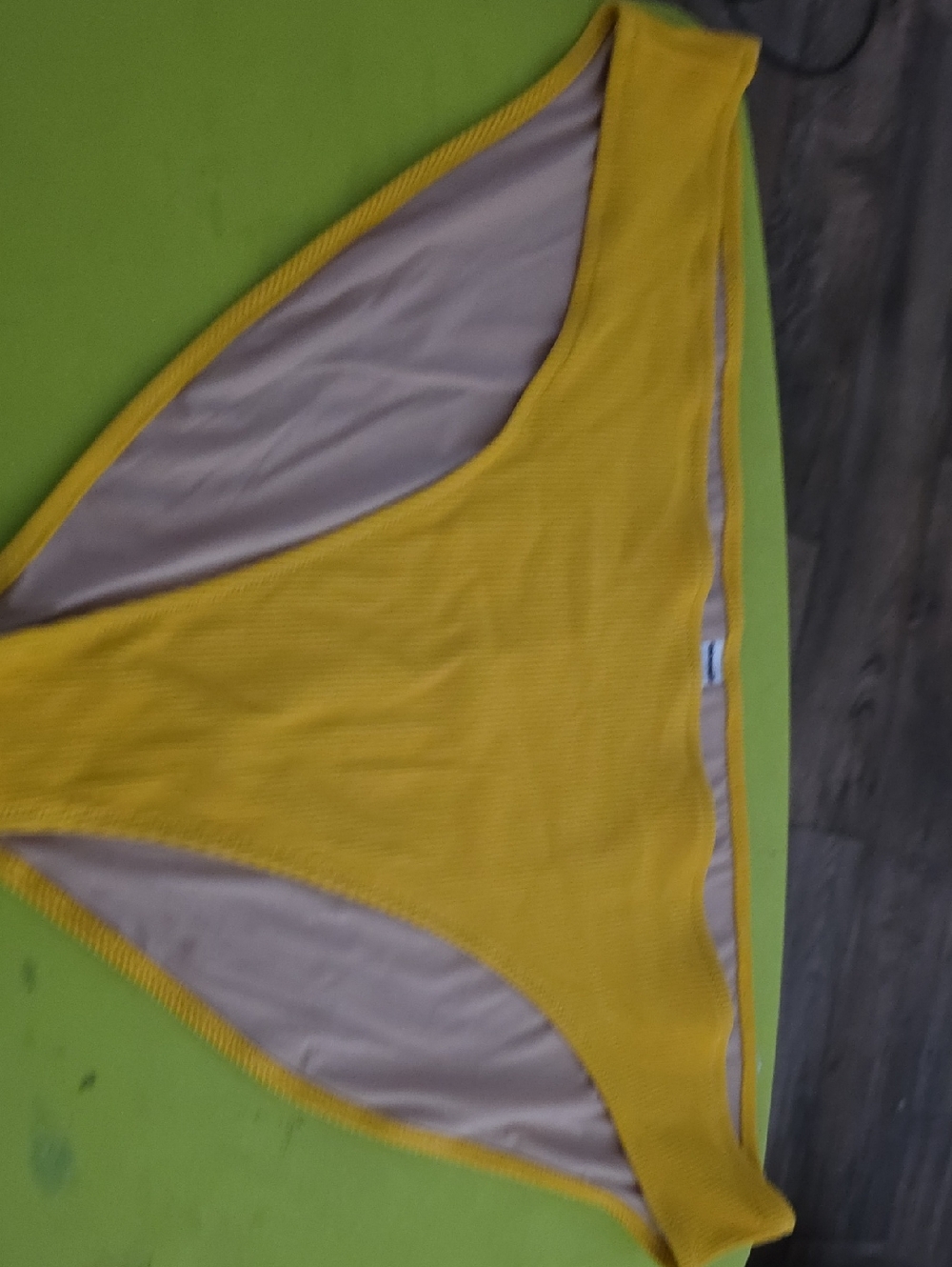 Old Navy Yellow Ribbed Bikini Bottoms